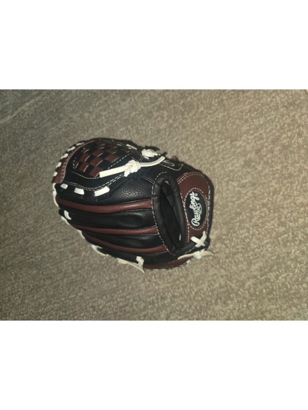 Rawlings Youth Baseball / Softball Glove - Black & Dark Brown Leather